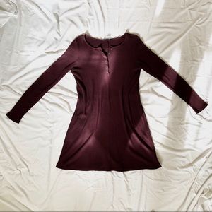 AE Ribbed Burgundy Dress